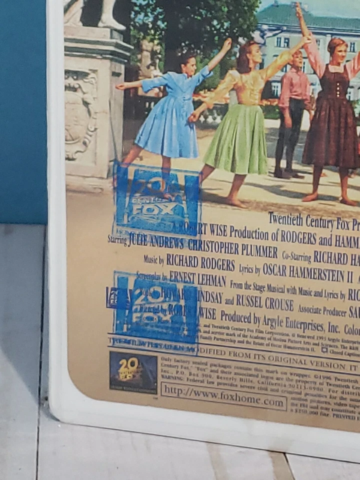 The Sound Of Music VHS Tape 1996 Digitally Mastered New Sealed With Water Mark - Image 3 of 4