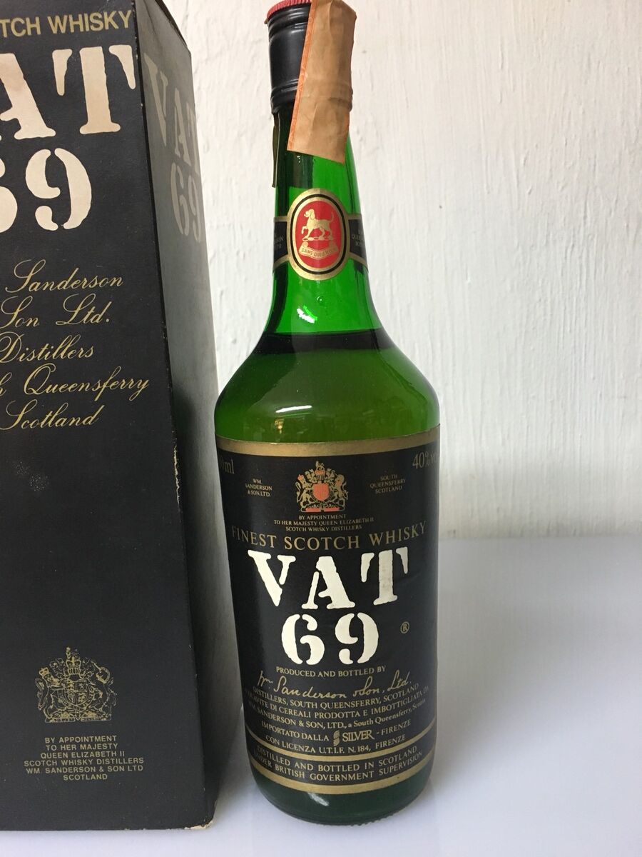 Vat 69 Finest Scotch Whisky WM. Sanderson Edinburgh 75cl 40 Vat 69 Finest Scotch Whisky WM. Sanderson Edinburgh 75cl 40