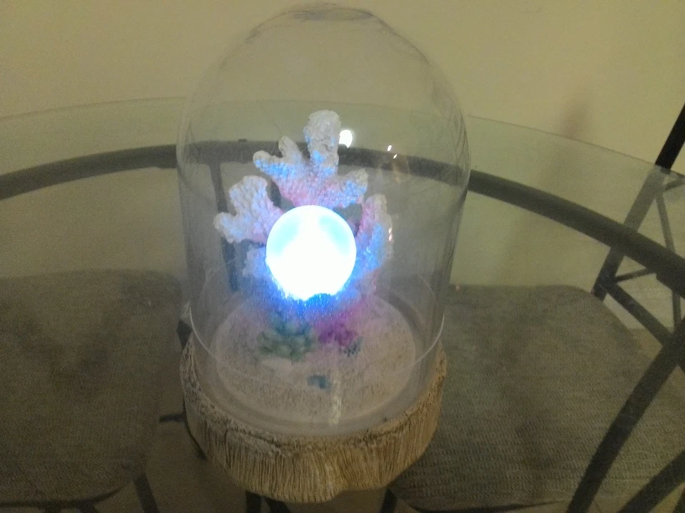 2 X NOVA Luz LED Solar Pearl Mood & Seahorse em Tampa de Vidro 8,5" A X 5,5" W - Imagem 4 de 4