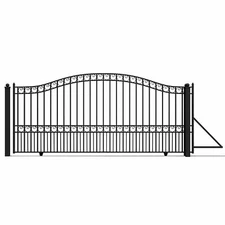 ALEKO Paris Style Ornamental Yard Garden Steel Single Sliding 14' Driveway Gate