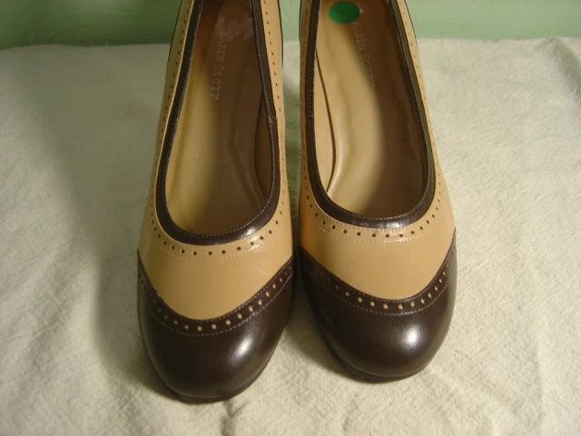 Mujer Karen Scott Tostado Y Cuero Marrón Tacones Número 7.5M - Imagen 3 de 4