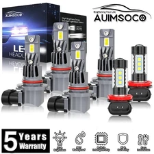 For Honda Civic 2004-2015 Combo 6x LED Headlight Kit Bulbs Hi/Lo Fog Beam 6500K