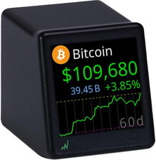 Desktop Clock Crypto Coin  Stock Ticker Tracker Weather Station Picture Display