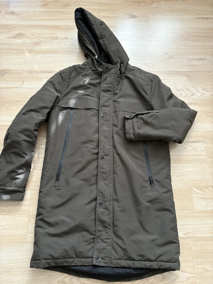 Andrew Marc Mens Cagney Winter Anorak Parka Coat Olive Green Size Small EUC - Image 2 of 4