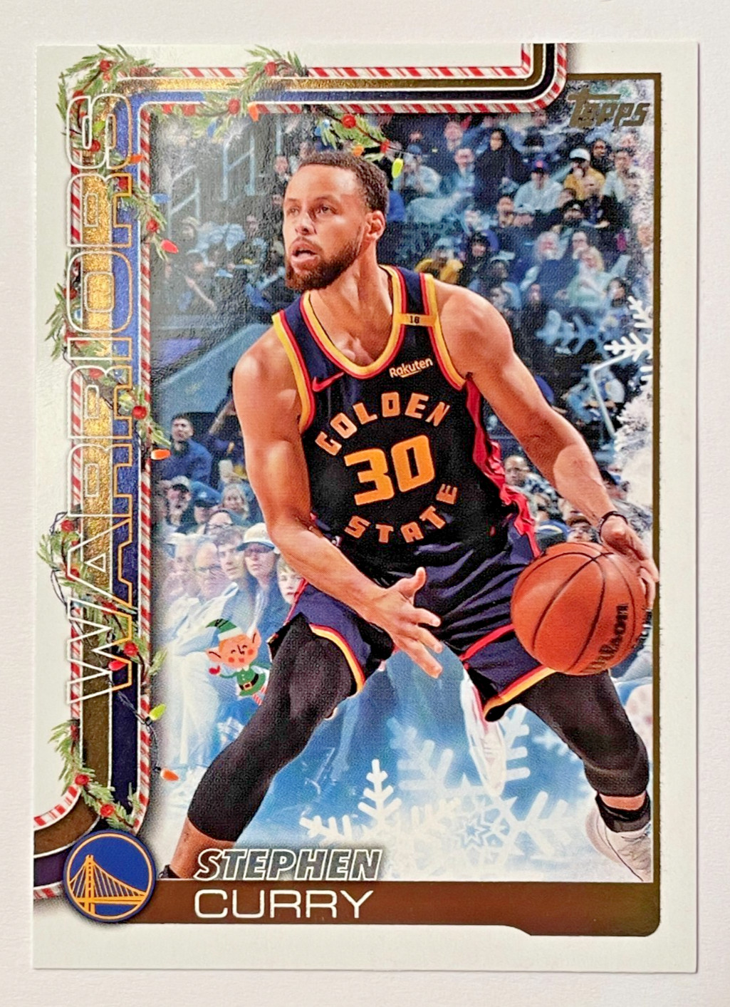 Stephen Curry - 2025 Topps Holiday #HE-SC "Hidden Elf" Short Print (SP)