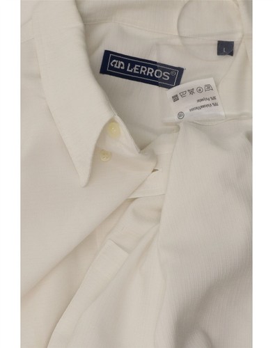 LERROS Herren Kurzarm Hemd Large weiß Viskose DR21 - Bild 6 von 6
