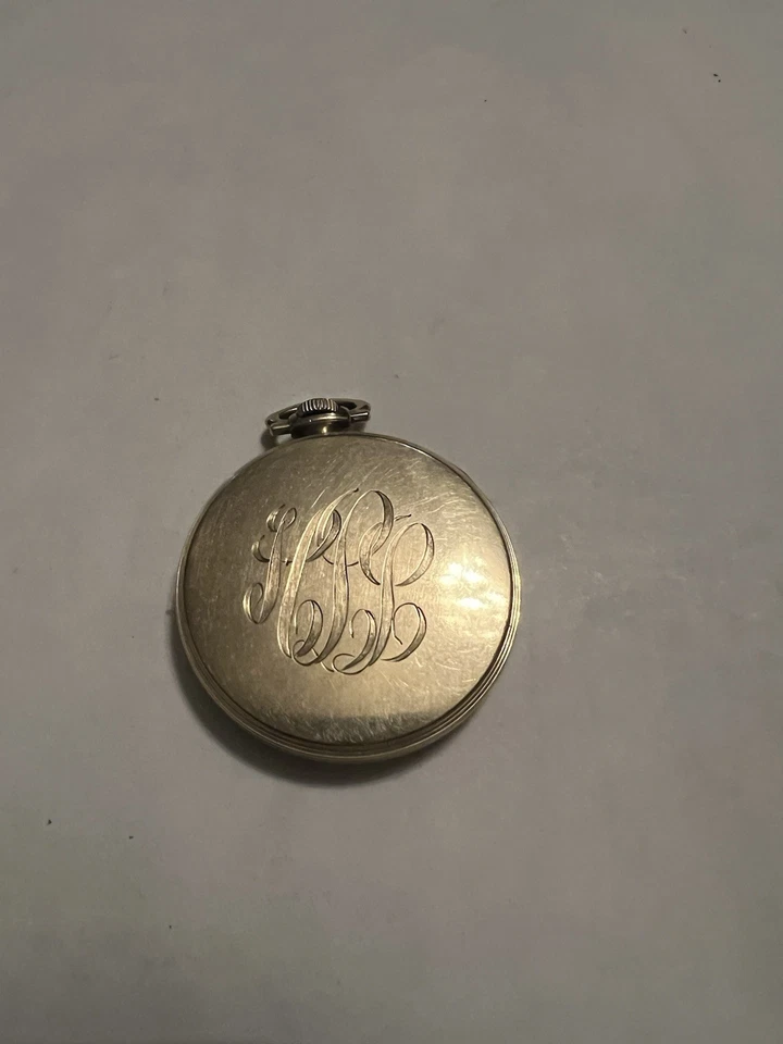 1947 Elgin Deluxe Grade 542 10S 17 Jewels 10K Gold Filled Art Deco Pocket Watch - Image 2 of 4