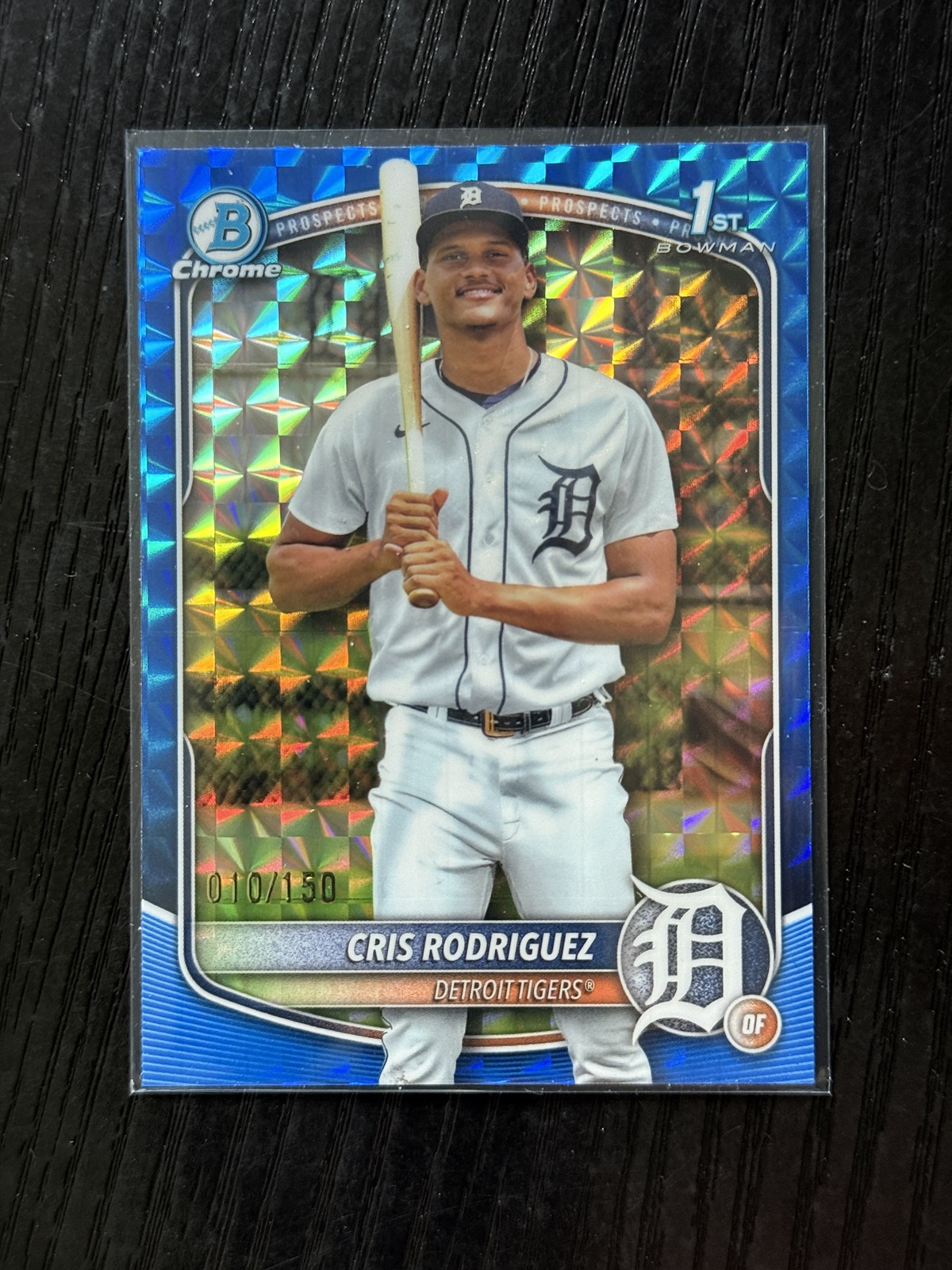 2025 Bowman Chrome #BCP-250 Cris Rodriguez Prospects Blue Geometric #/150