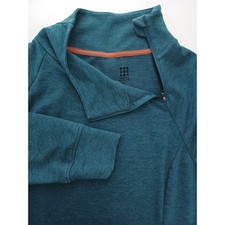Title Nine Women’s Guthrie Sheath Dress Mock Neck Soft Terry Teal Size L Travel