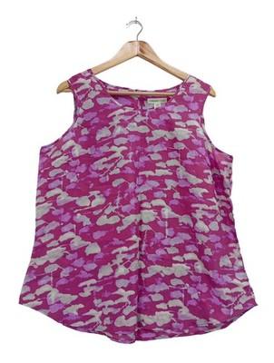 COLDWATER CREEK Trägertop Damen Top Gr. DE 44 pink-lila-wollweiß Casual-Look