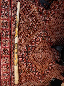 DIDGERIDOO Teak Wood Painted 55 Inch - Terre Brand - Free Shipping