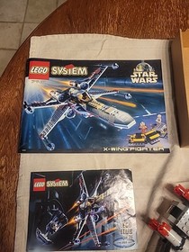 Lego Star Wars X Wing Fighter 7140 With Box And Manual And Landspeeder 7110.