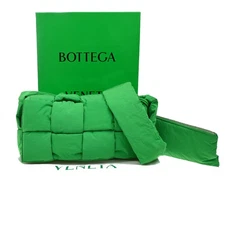 BOTTEGA VENETA Padded Tech Cassette Intrecciato Shoulder Bag Nylon Green 95RL282