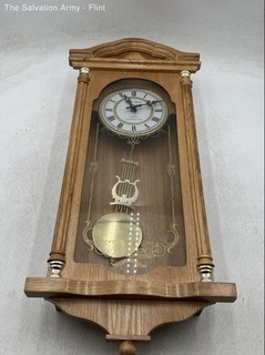 Daniel Dakota Brown Quartz Westminister Decorative Chime Pendulam Wall Clock