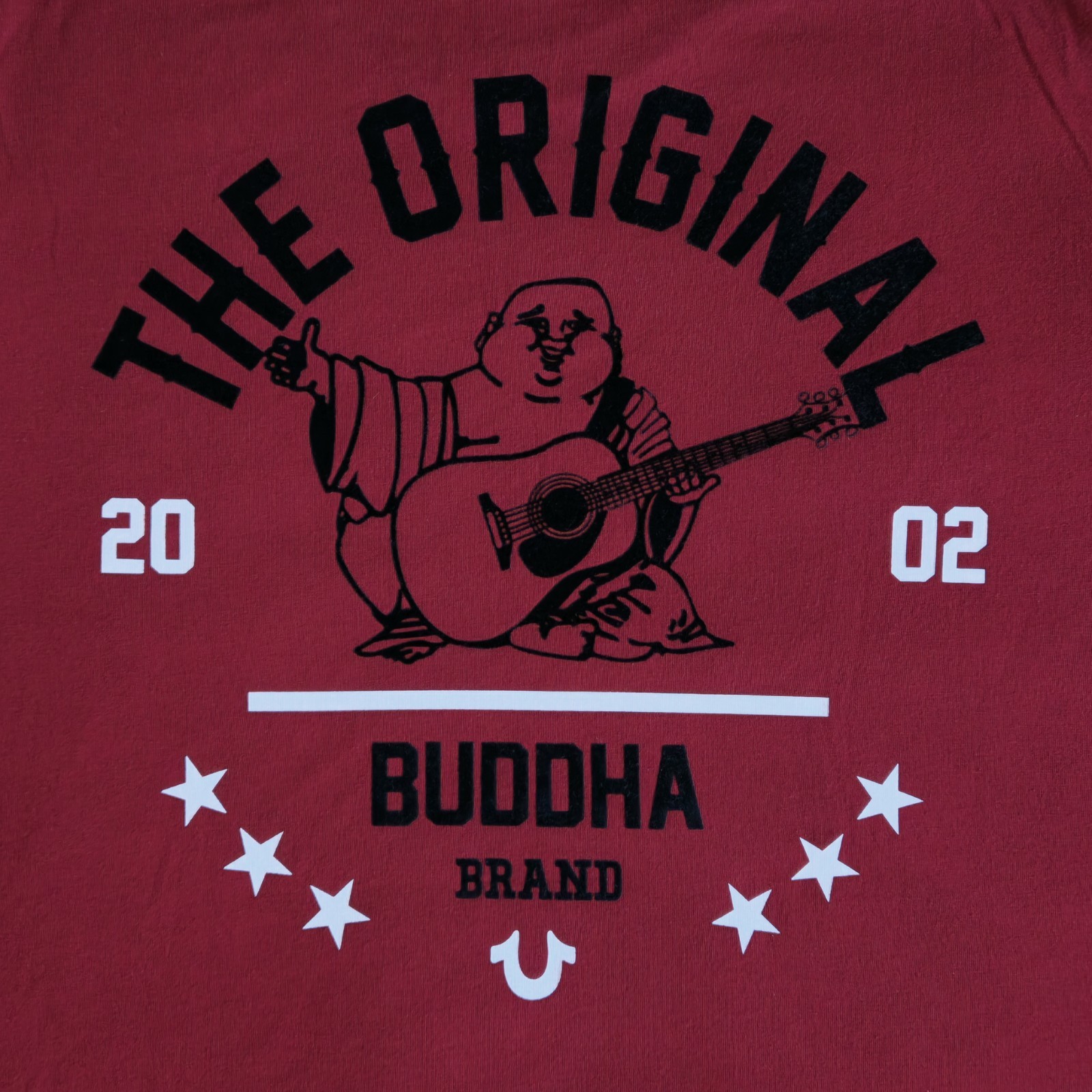 True Religion The Original Buddha Brand Logo Red LG Double-sided Graphic T-Shirt