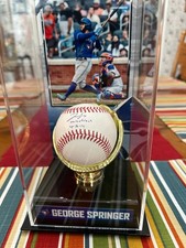 TORONTO BLUE JAYS GEORGE SPRINGER AUTOGRAPHED BASEBALL MLB & FANATICS HOLOGRAMS