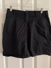 Croft  Barrow Stretch Black Skort Sz 10 Waist 32  Length 17  Pockets