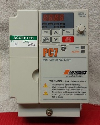 Tested Saftronics CIMR-V7AU41P5 Inverter Drive Mini Vector PC741P51