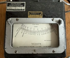 Douglas Aircraft Aviation Biddle Megger • Hand Crank Insulation Tester • Vintage