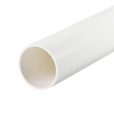 PVC Pipe 45.2mm ID x 50mm OD 0.5m Rigid Water Pipe Drain Pipe White