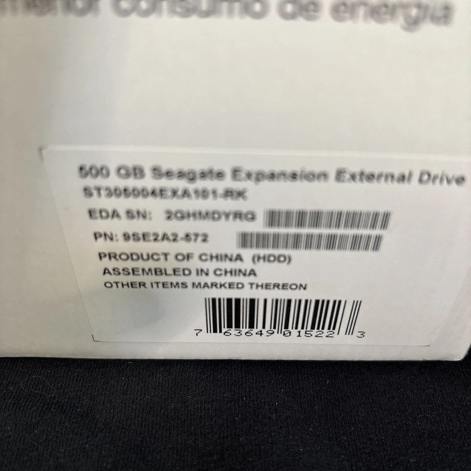 Seagate 500GB Expansion Portable External Hard Drive USB 3.0 - Black (Open Box) - Image 3 of 4