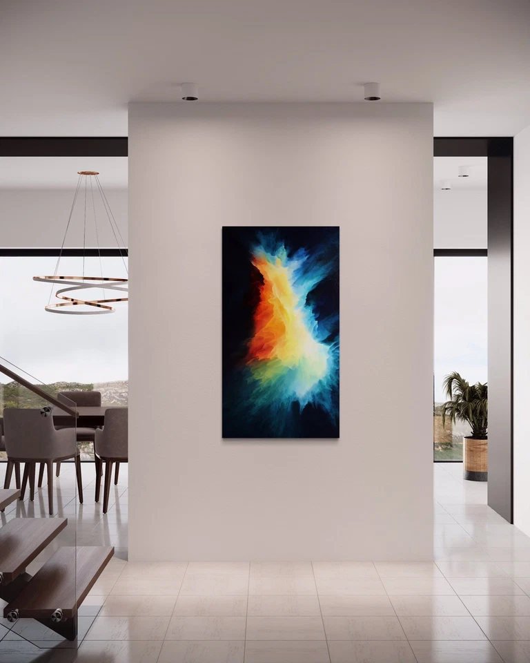 Large Original Oil Painting Contemporary Modern Abstract Fine Art Canvas Signed - Image 3 of 4