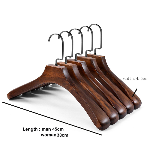 Cloth Hangers Luxury Antique Coat Suit Storage Wide Shoulder Wooden Hangers - Bild 13 von 17