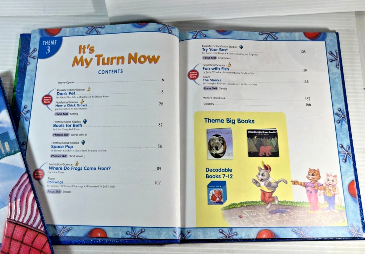 Harcourt Trophies Grade 1 Student Bundle of 5 Books Very Good