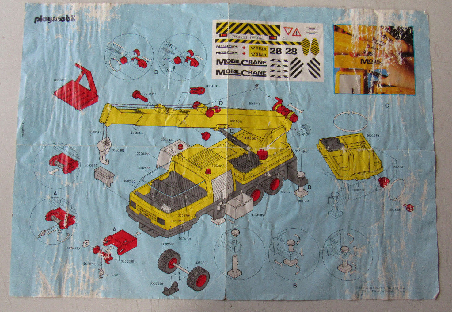 playmobil Bauanleitung Instruction Anleitung 3761 Großer Mobilkran