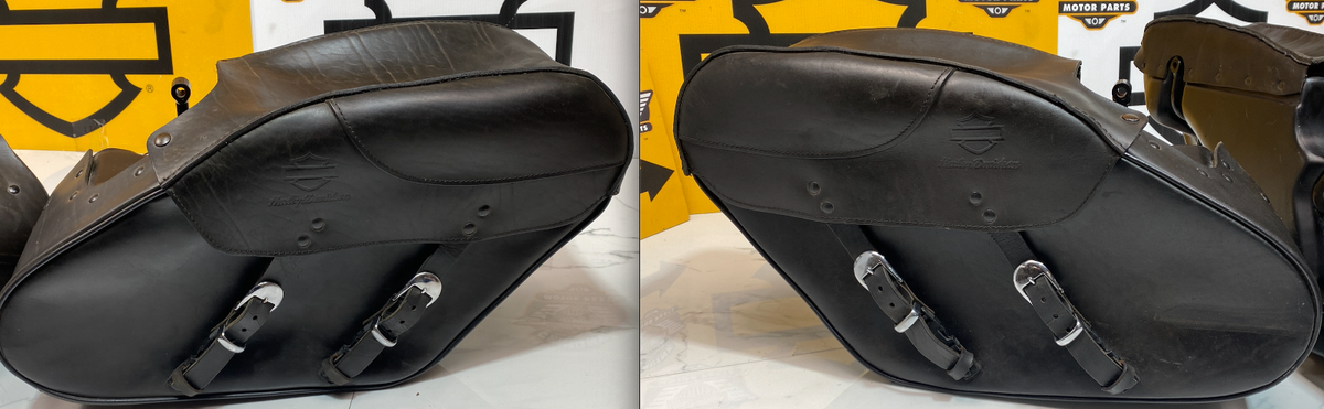 96-05 OEM Harley Dyna FXD FXDL FXDS Rigid Mount Leather Slant