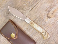 COLTELLO ARTIGIANALE 18 CM arburesa manico corno muflone da scuoio sardo pattada