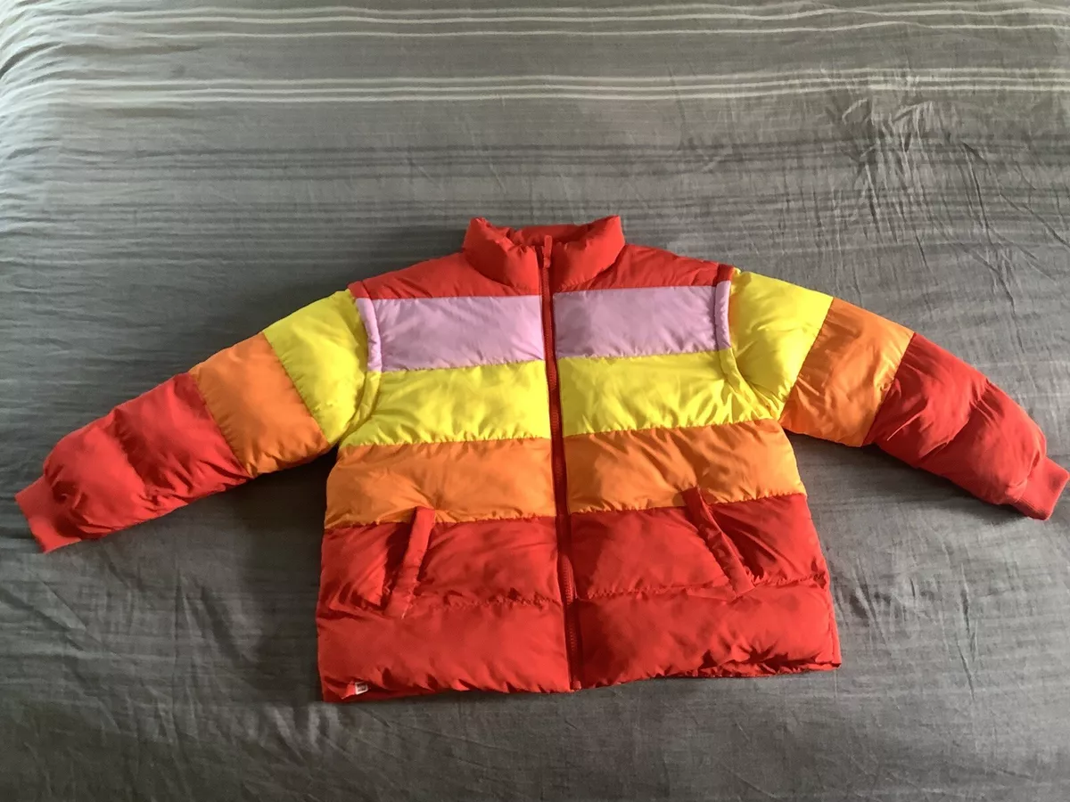 Women's Color Block Puffer Coat LEGO Collection x Target Red/Yellow/Orange/Pink