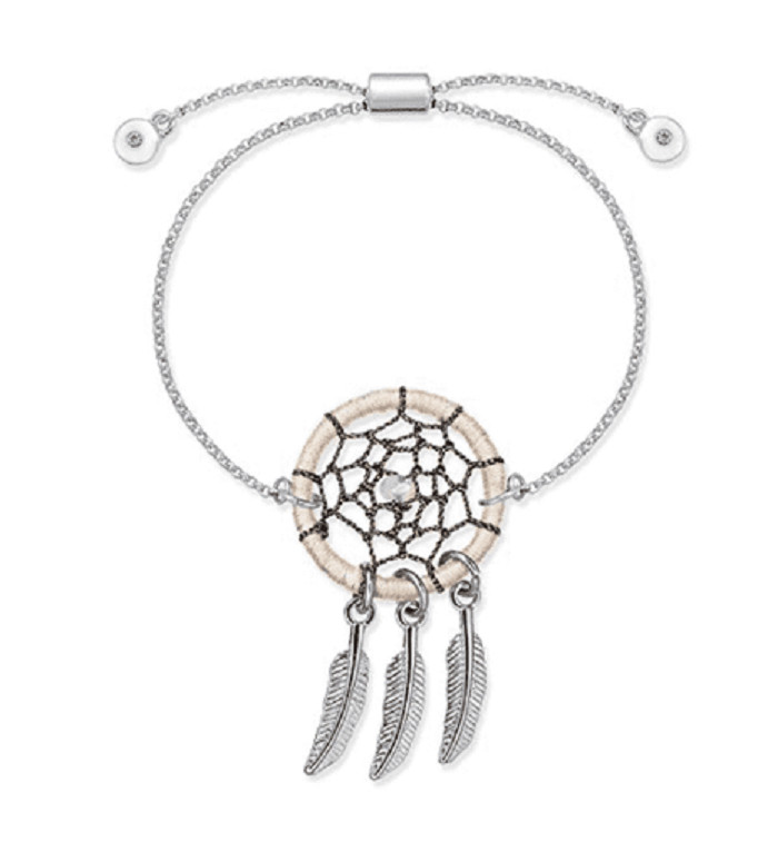 Вдохновленный жизнью браслет-слайдер NWT стоимостью 25 долларов с регулируемой яркостью и белым ловцом снов DJ28