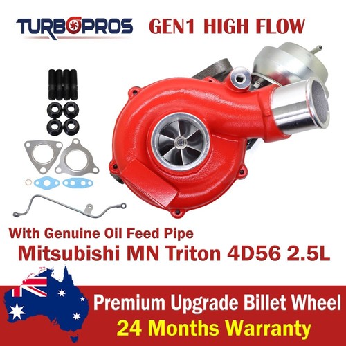 Turbo Pros GEN1 High Flow Turbo+Oil Feed Pipe For Mitsubishi MN Triton 4D56 2.5L - Afbeelding 1 van 11