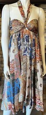 Zimmermann Devi Paisley Silk Halter High Low Silk Dress Size 2
