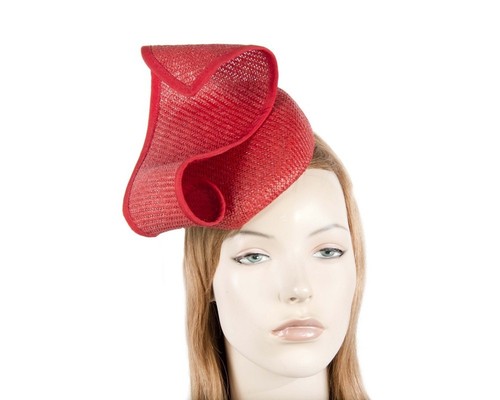 Sculptured red fascinator Melbourne Cup 