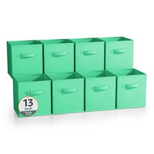 Sorbus 8 Pack Fabric Storage Cubes - 13" Foldable Storage Bins Closet Organizers