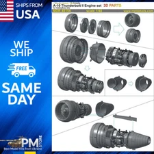 Metallic Details MDR48154 A-10 Thunderbolt II. Engine set (3D-printed) 1/48