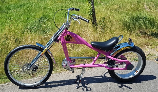 pink lowrider bike