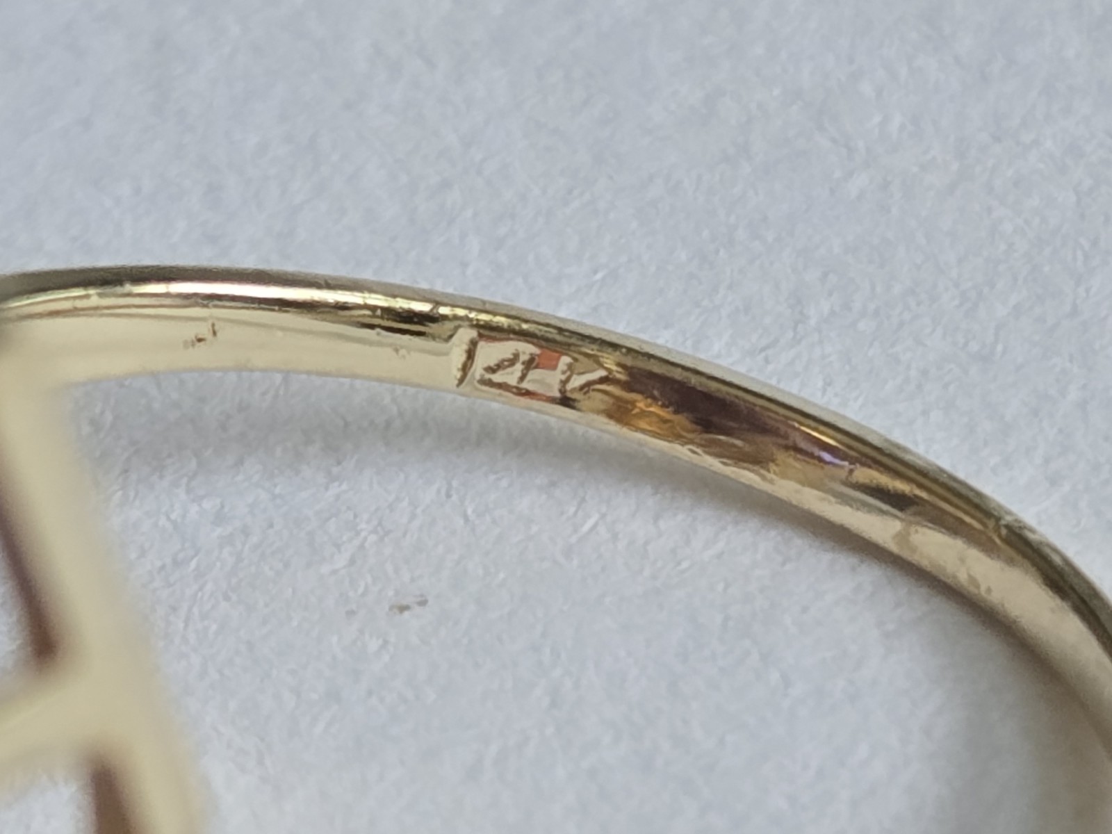 14K Solid Gold Oval Amethyst Statement Ring-4.91 … - image 10