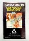 MANUAL ONLY Backgammon Atari 2600 Vintage 1979 GUC FREE S&H NO TRACKING