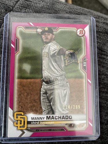 2021 Bowman #52 Manny Machado Fuchsia #/299 San Diego Padres - Picture 1 of 1