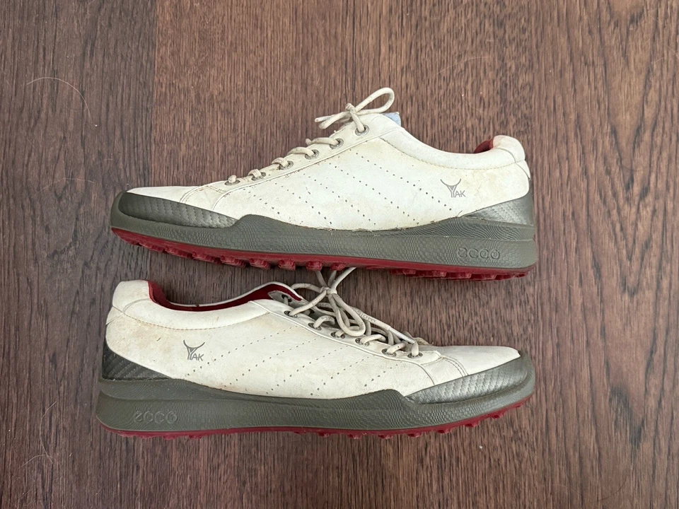 Ecco Biom Hybrid Golf Shoes Men's 10 44 WhiteYak Leather Spikeless Sneakers - Image 4 of 4