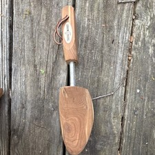 Thieves Market Wood Shoe Tree with Leather Strap, Wooden Shoe Shaper Organizer