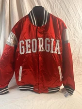 Men's Xl Franchise Club Georgia Bulldogs Satin Full-Snap Jacket.