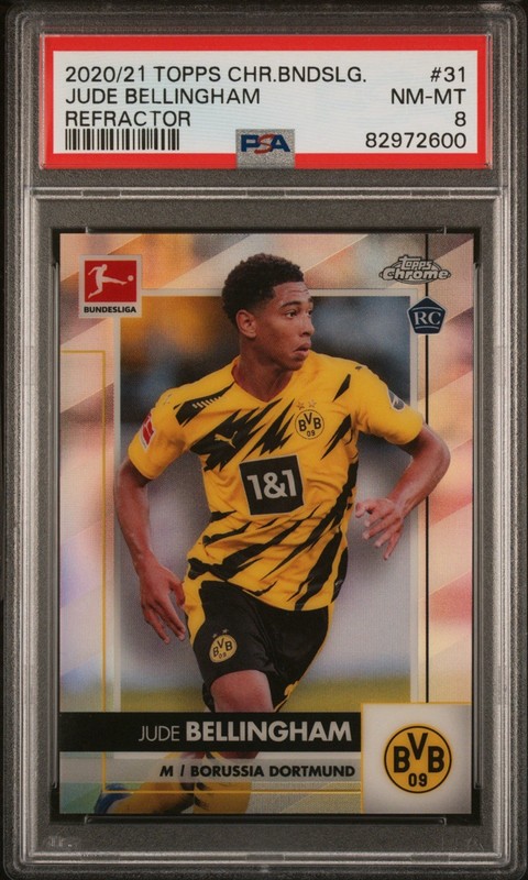 2020 Topps Chrome Bundesliga Jude Bellingham #31 Rookie Refractor PSA 8 💎