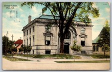 1910 Carnegie Library Peru Indiana Postcard S.H. Knox & Co. Kalamazoo MI PC016