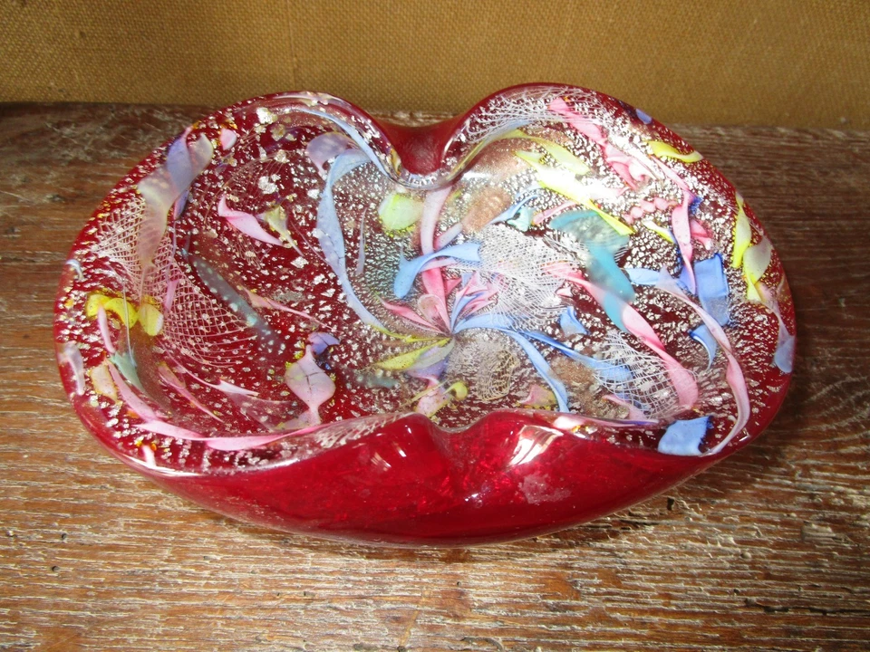 Joli vide poche cendrier en verre de Murano - Photo 3/4