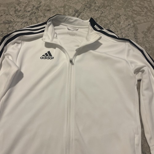 Sweatshirts Training Mens Adidas White Full Zip. - Picture 2 of 7