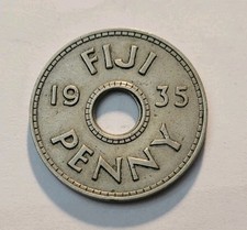 1935 Fiji One Penny World Coin